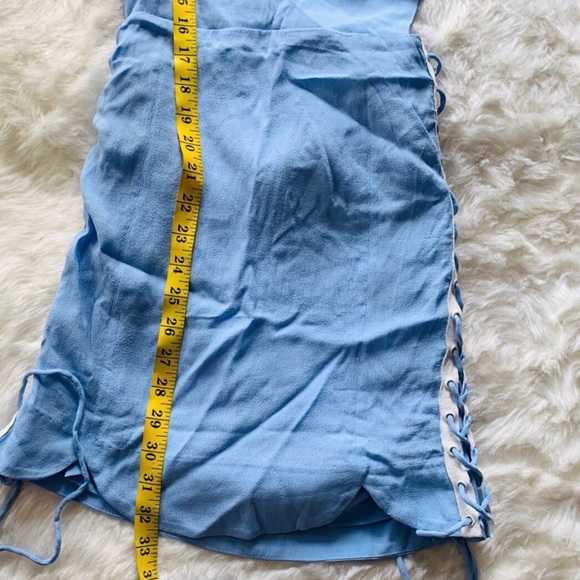 NBD Revolve baby blue backless dress - Picture 4 of 4